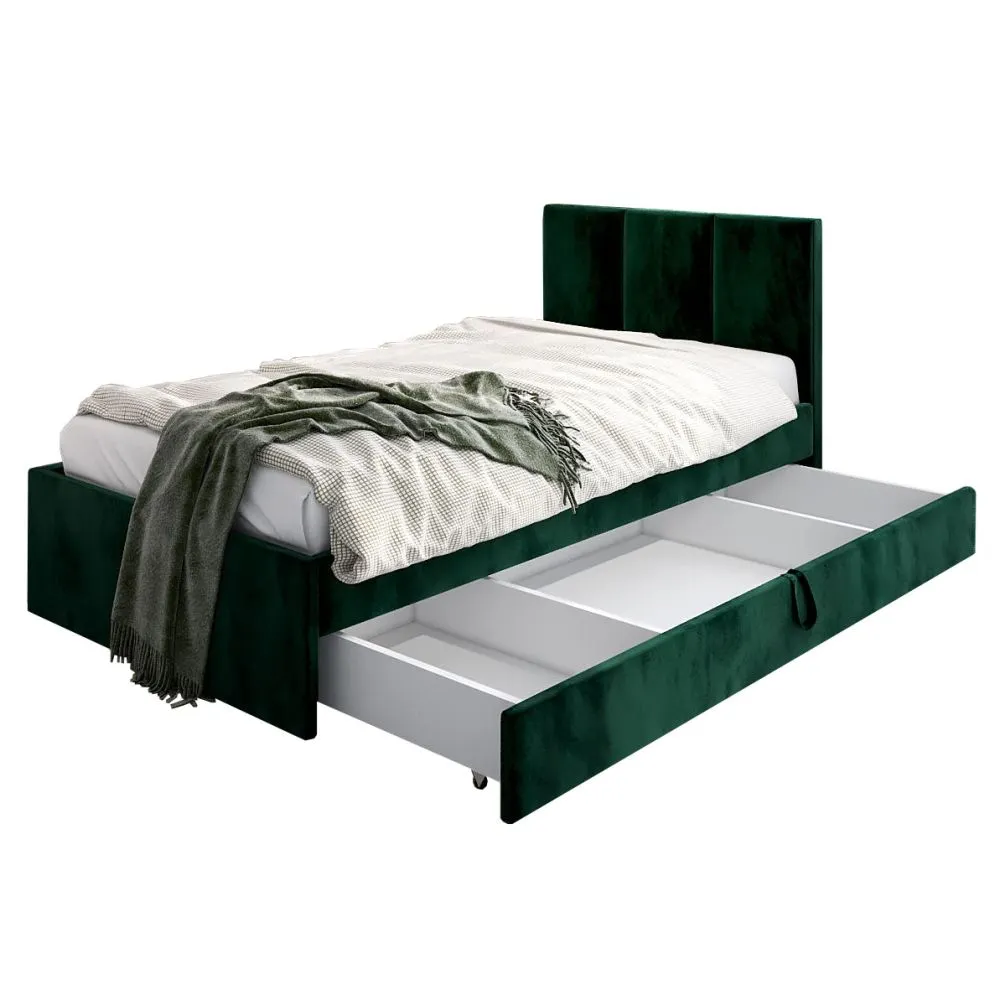 Łóżko młodzieżowe VIVO 2 120x200 zielone z rozsuwaną szufladą I sklep meblowy MIRAT.