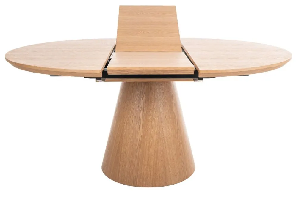 Stół okrągły rozkładany ANGEL II 120-160 cm w dębowym kolorze | MIRAT styl SKANDYNAWSKI