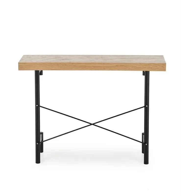 Konsola INFERNO 106x30 dąb/czarna w stylu loft | MIRAT. styl LOFT