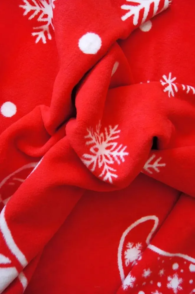 Koc RODZINNE SKRZATY 150x200 czerwony/biały świąteczny I sklep meblowy MIRAT. styl GLAMOUR kolekcja GRENO WINTER