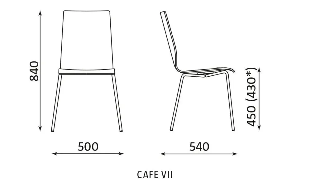 Krzesło CAFE VII buk/czarne ze sklejki I sklep meblowy MIRAT. styl SKANDYNAWSKI