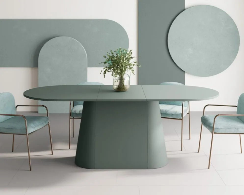 Stół rozkładany CAPITOLO 160(208)x90 zielony I sklep meblowy MIRAT. styl PASTELE