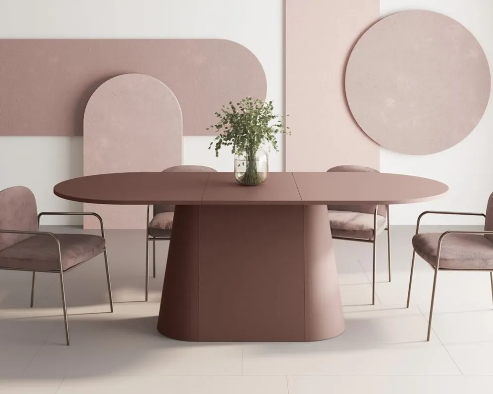 Stół rozkładany CAPITOLO 160(208)x90 bordowy I sklep meblowy MIRAT. styl PASTELE