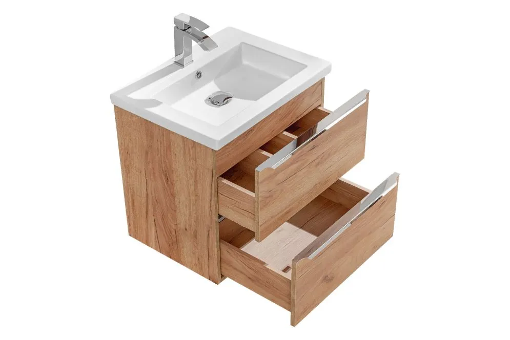 Szafka pod umywalkę CAPRI 60 cm dąb wisząca | MIRAT. w stylu  kolekcja CAPRI