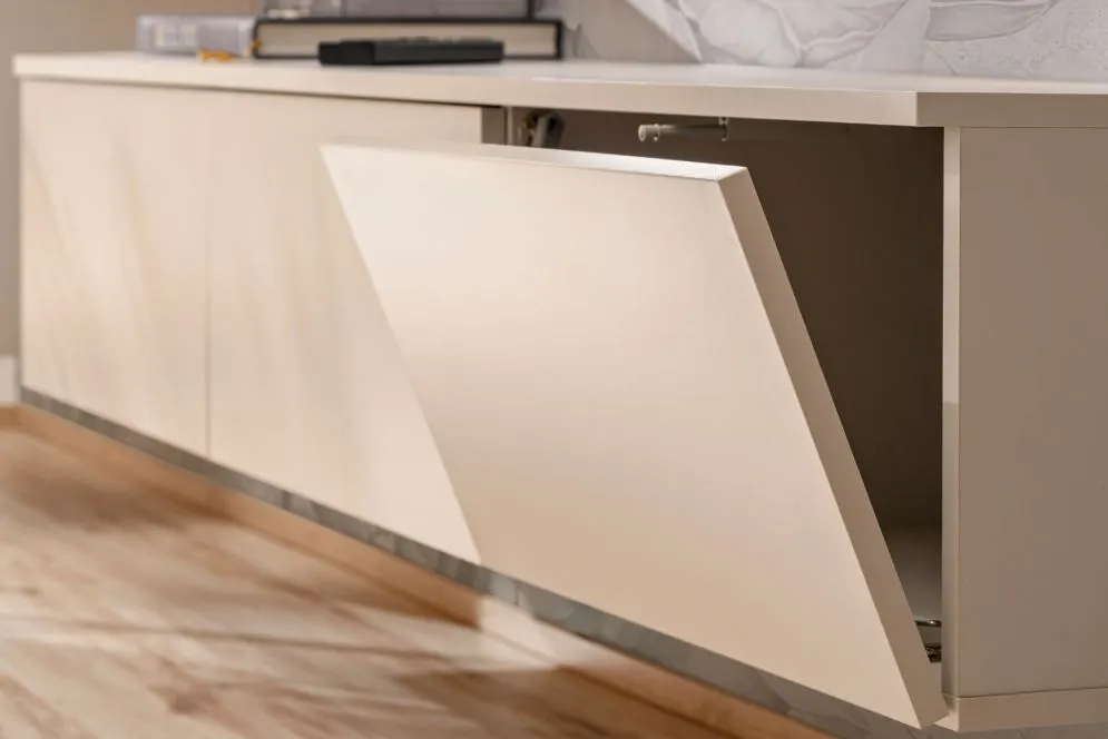 Meblościanka GUSTO LUX B kaszmir/dąb artisan z oświetleniem LED I sklep meblowy MIRAT.