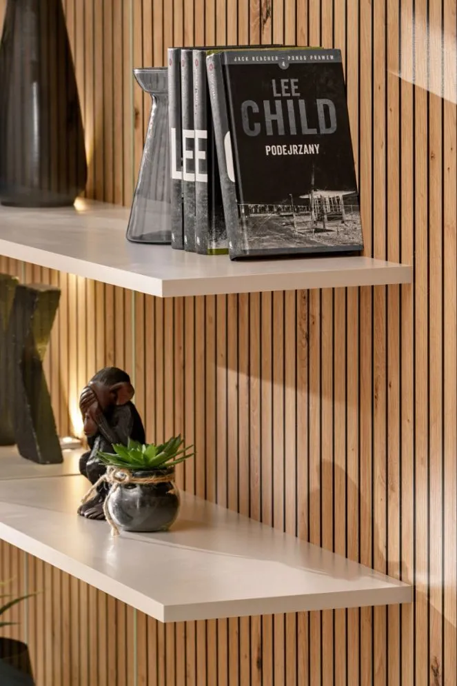 Meblościanka GUSTO PW B kaszmir/dąb artisan wisząca I sklep meblowy MIRAT.