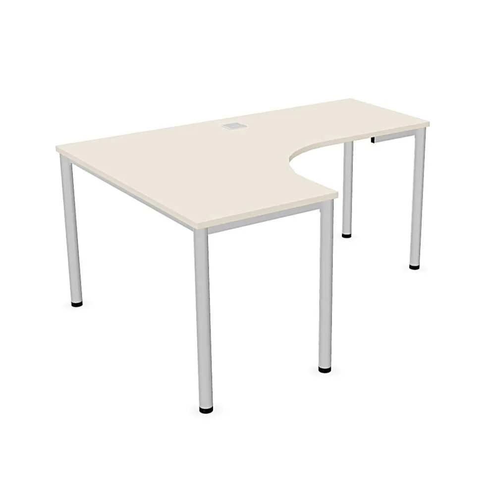 Biurko narożne EASY SPACE I-LEG LS 160x120cm kaszmirowe I sklep meblowy MIRAT.