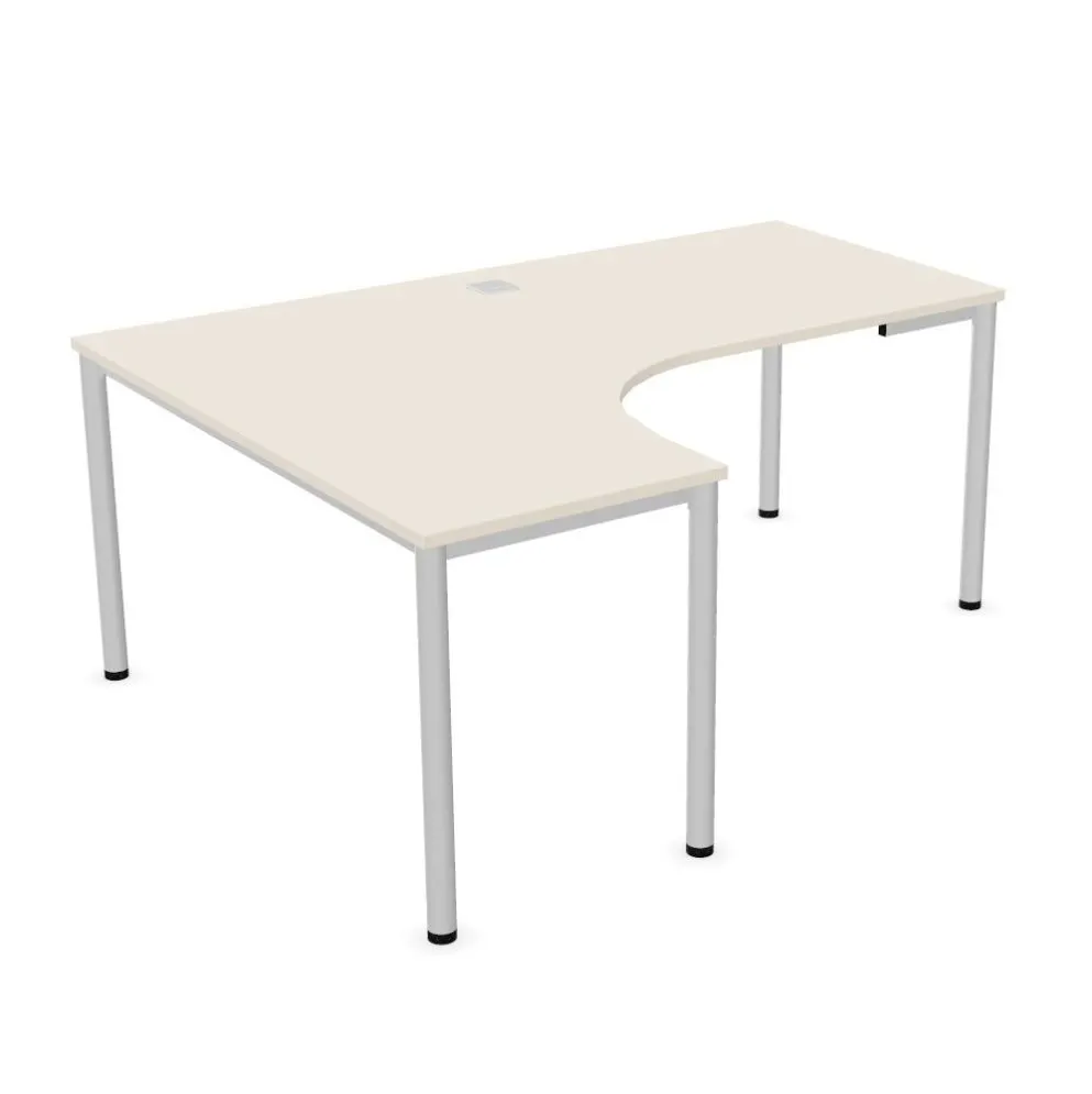 Biurko narożne EASY SPACE I-LEG LS 180x140cm kaszmirowe I sklep meblowy MIRAT.