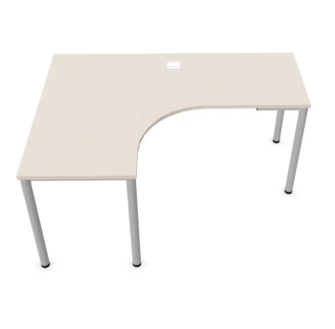 Biurko narożne EASY SPACE I-LEG LS 160x120cm kaszmirowe I sklep meblowy MIRAT.