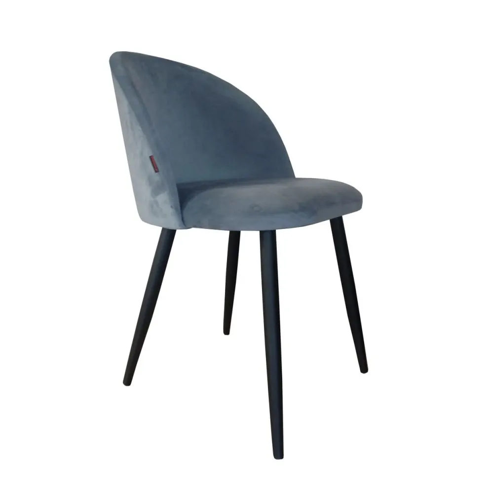 Krzesło CLAUDINE 1 BL VELVET szare tapicerowane do salonu | MIRAT. w stylu  kolekcja