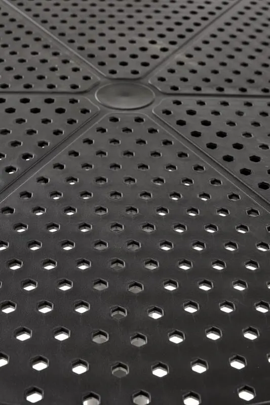 Stolik ogrodowy CALVO 60x60 czarny z tworzywa PVC okrągły I sklep meblowy MIRAT.