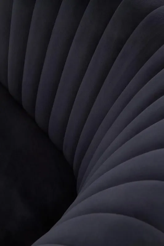 Fotel CROWN czarny z przeszyciami w stylu glamour | MIRAT. w stylu GLAMOUR kolekcja