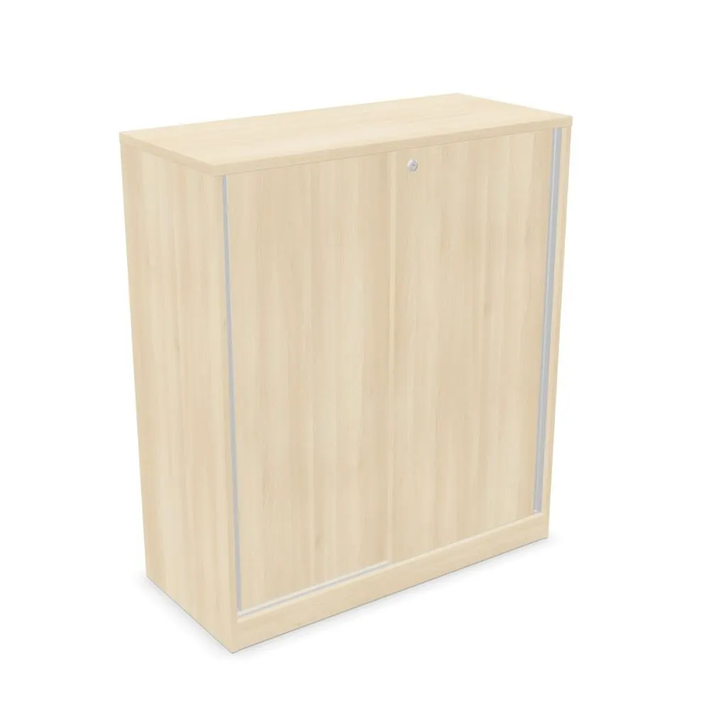 Szafka biurowa przesuwna EASY SPACE CABINET S 3-OH 100cm akacjowa zamykana I sklep meblowy MIRAT.