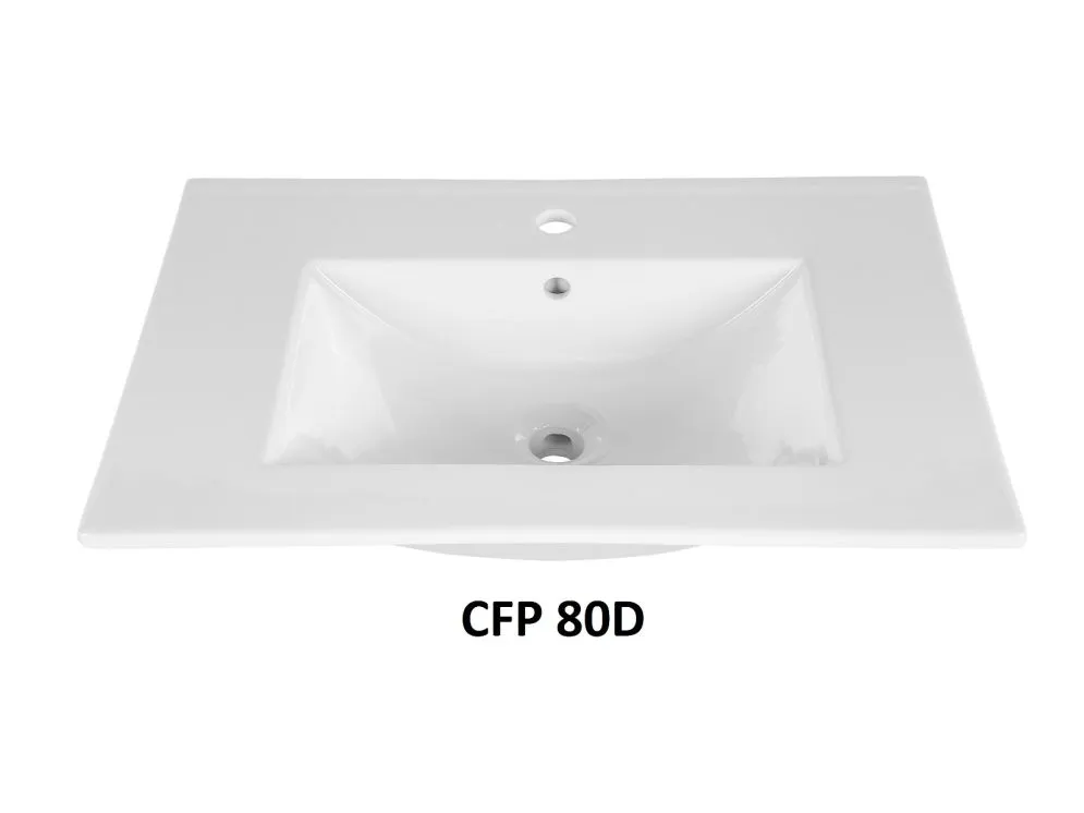 Szafka pod umywalkę BAHAMA 80 cm biała połysk wisząca | MIRAT. w stylu kolekcja BAHAMA