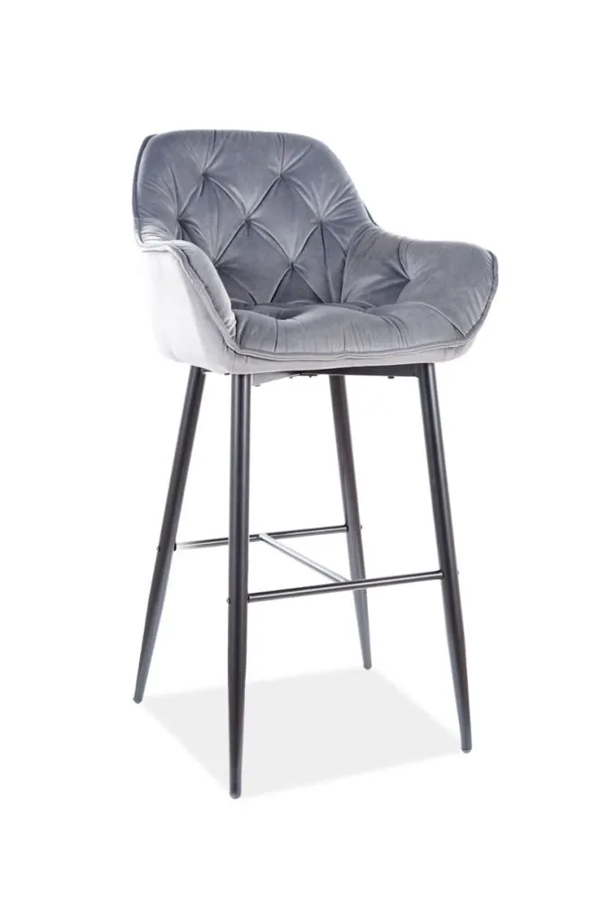 Hoker CHERRY H-1 VELVET szary do kuchni w stylu glamour | MIRAT. styl GLAMOUR, LOFT