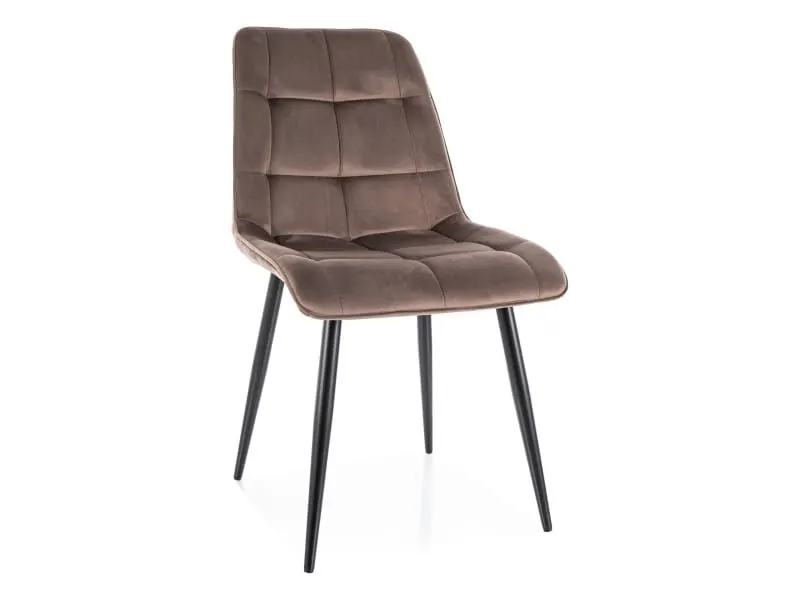 Welurowe krzesło glamour CHIC VELVET w kolorze cappuccino | MIRAT styl LOFT