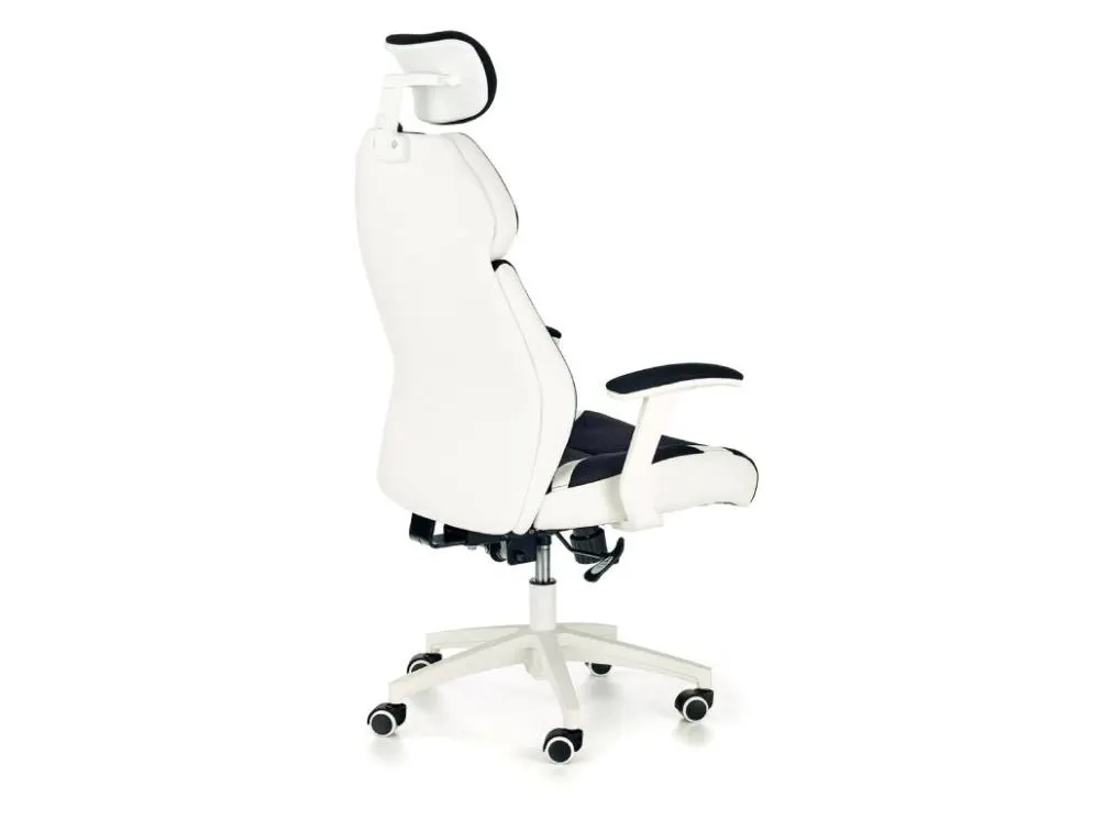 Fotel biurowy CHRONO czarny/biały do komputera | MIRAT.