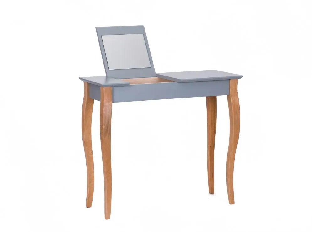 Toaletka z lustrem LILLO 85 cm ciemnoszara do makijażu | MIRAT. styl SKANDYNAWSKI