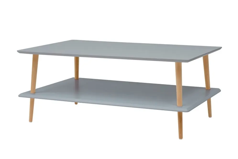 Ława KORO LOW ciemnoszara minimalistyczna do salonu | MIRAT. w stylu SKANDYNAWSKI kolekcja