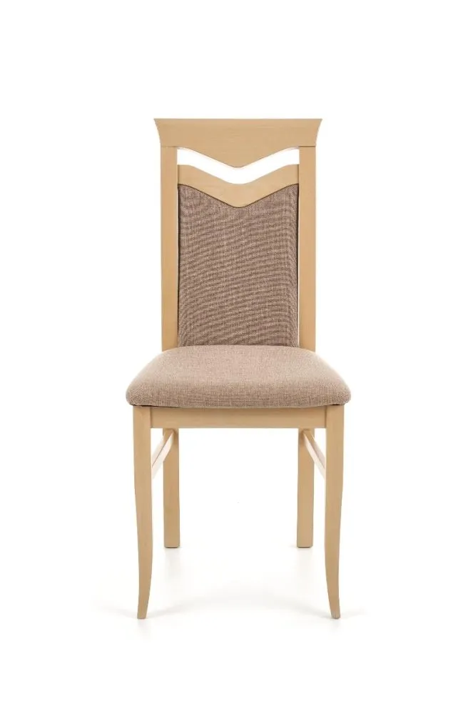 Krzesło CITRONE dąb sonoma z beżowym siedziskiem | MIRAT. styl KLASYCZNY kolekcja CITRONE