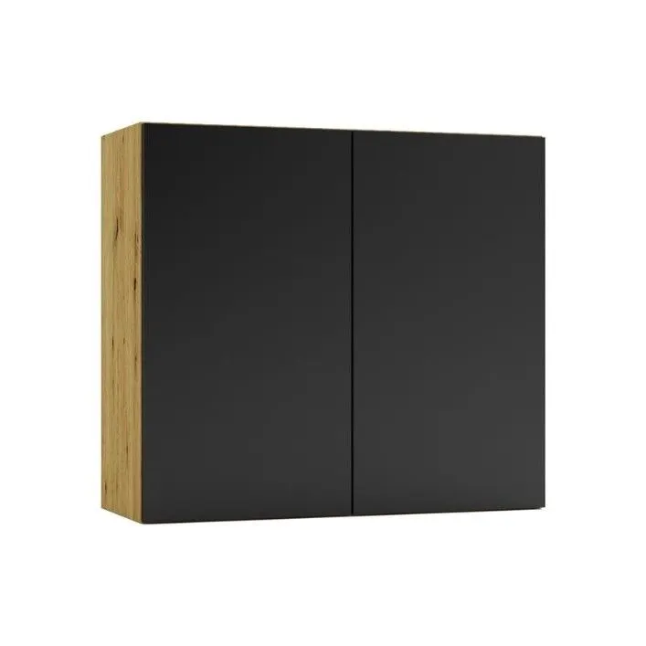 Zestaw mebli kuchennych ISABEL dł. 2m czarny mat/dąb artisan bez blatu I sklep meblowy MIRAT.  kolekcja ISABEL