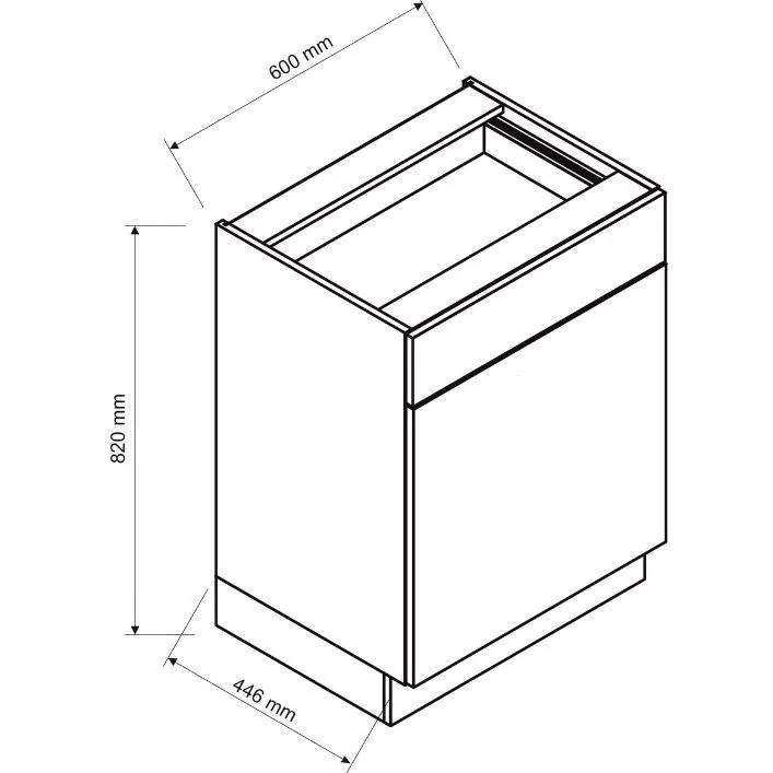 Zestaw mebli kuchennych ISABEL dł. 2m szary mat/dąb artisan pod zabudowę I sklep meblowy MIRAT.  kolekcja ISABEL
