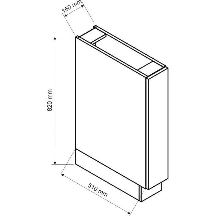 Szafka kuchenna stojąca CARGO ISABEL D15 czarny mat/dąb artisan z koszem metalowym I sklep meblowy MIRAT.