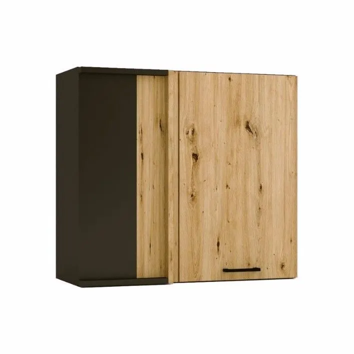 Szafka kuchenna narożna ANIKA WNP80 P/L grafitowa/dąb artisan I sklep meblowy MIRAT.  kolekcja ANIKA