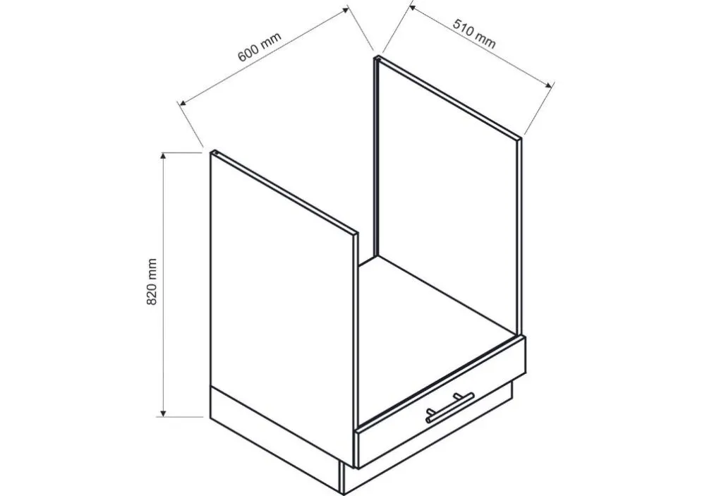 Zestaw mebli kuchennych ANIKA 2.0 grafitowy pod zabudowę I sklep meblowy MIRAT.