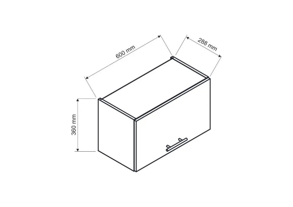 Szafka kuchenna wisząca ANIKA W60 OKGR grafitowa/dąb artisan nad okap I sklep meblowy MIRAT. kolekcja ANIKA