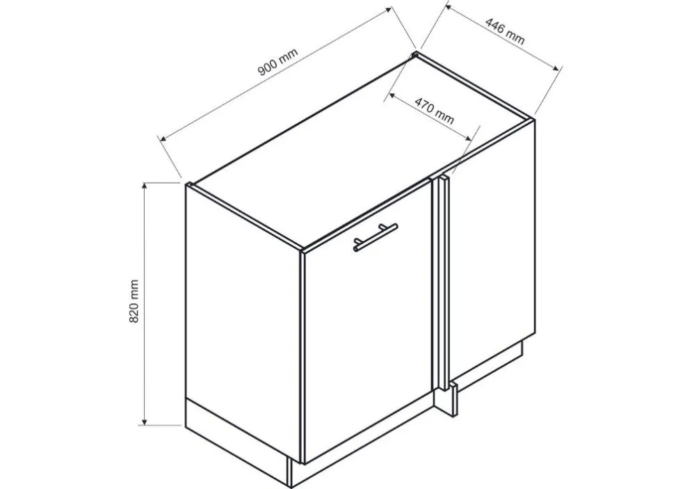 Zestaw mebli kuchennych ANIKA grafitowy/dąb artisan narożny I sklep meblowy MIRAT.  kolekcja ANIKA