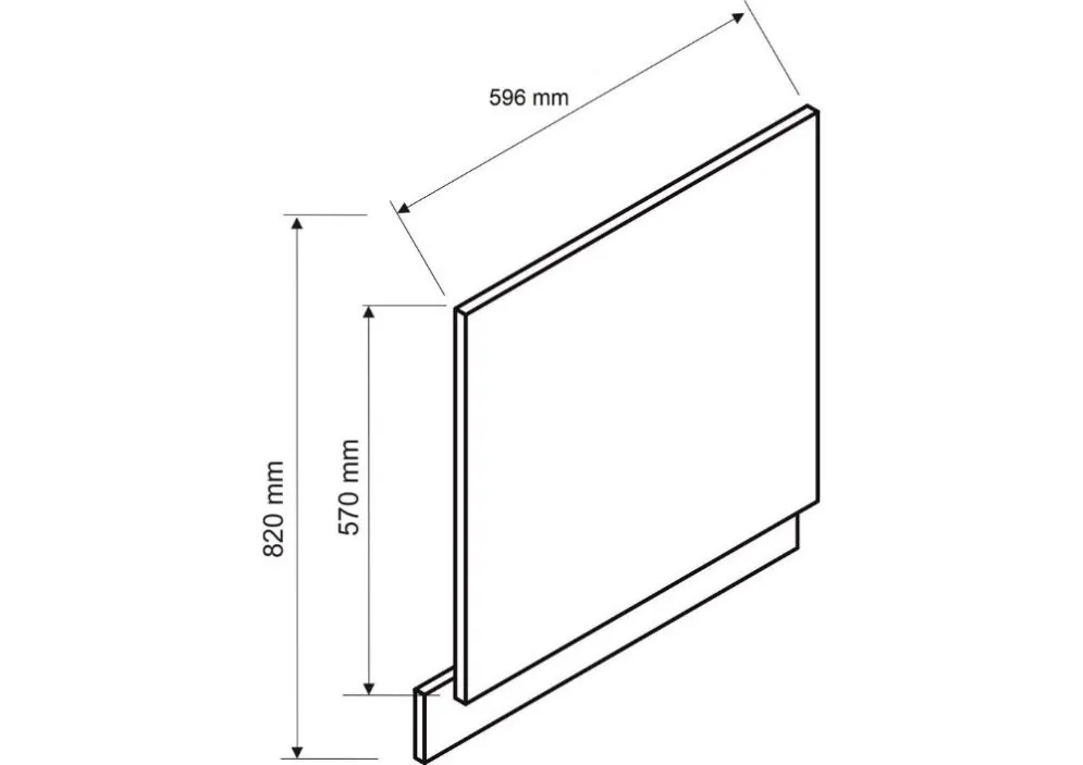 Front do zabudowy zmywarki ANIKA PO 60 grafitowy z odkrytym panelem I sklep meblowy MIRAT.