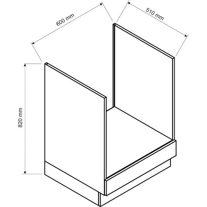 Szafka pod piekarnik ISABEL DK60 czarny mat/dąb artisan do zabudowy I sklep meblowy MIRAT.