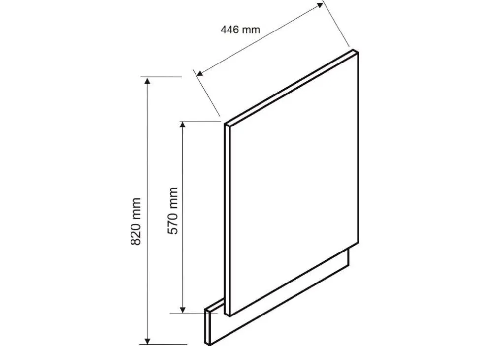 Front do zabudowy zmywarki ISABEL PO 45 czarny mat MDF foliowany I sklep meblowy MIRAT.