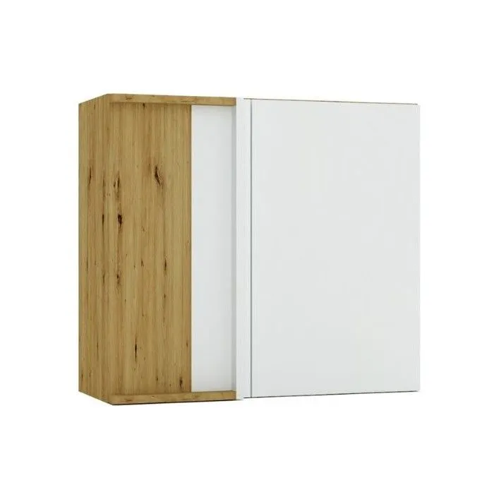 Szafka kuchenna narożna ISABEL WNP80 P/L szary mat/dąb artisan górna I sklep meblowy MIRAT.