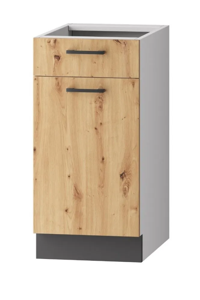 Szafka kuchenna stojąca 40 CLARA D40S/1 P/L dąb artisan z szufladą | MIRAT. w stylu  kolekcja CLARA
