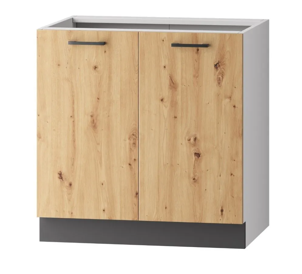 Szafka kuchenna stojąca 80 CLARA D80 dąb z uchwytami | MIRAT. w stylu  kolekcja CLARA