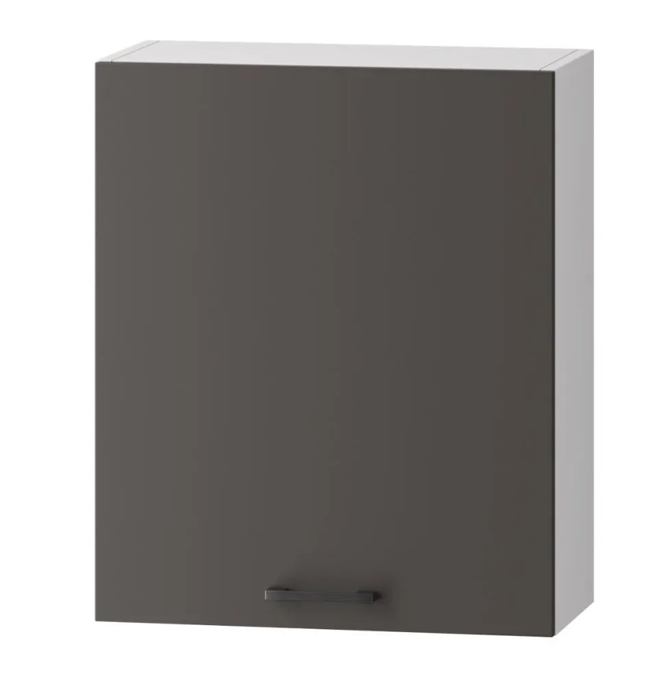 Szafka kuchenna wisząca 60 CLARA W60 P/L szara grafit z półkami | MIRAT. w stylu  kolekcja CLARA