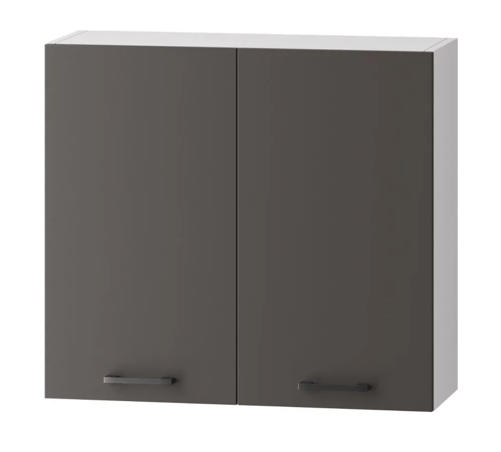 Szafka kuchenna wisząca 80 CLARA W80 szara grafit z półkami | MIRAT. w stylu  kolekcja CLARA