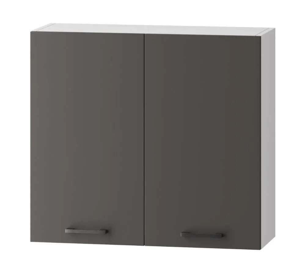 Szafka kuchenna wisząca z ociekaczem 80 CLARA W80SU ALU szara grafit | MIRAT. w stylu  kolekcja CLARA