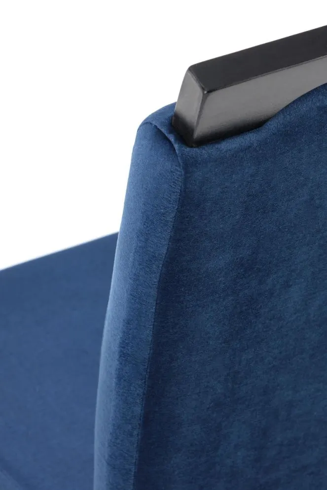 Krzesło CLARION 2 VELVET granatowe tapicerowane do jadalni | MIRAT.