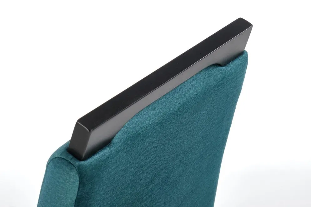 Krzesło CLARION 2 VELVET ciemnozielone tapicerowane z drewnianymi nogami | MIRAT.