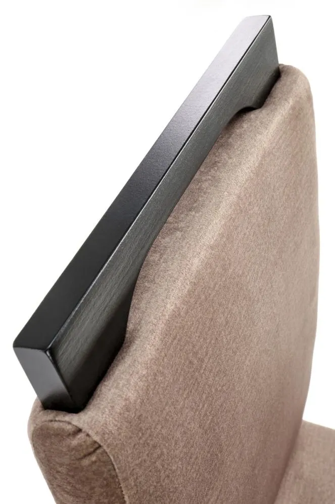 Krzesło CLARION 2 VELVET beżowe z czarnymi nogami I sklep meblowy MIRAT.