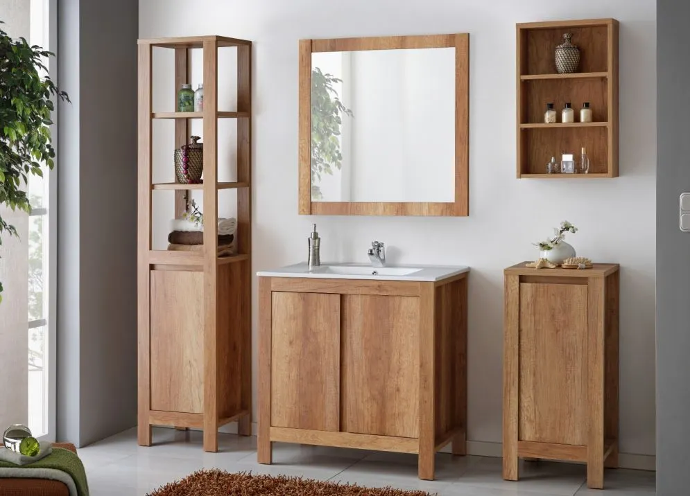 Szafka łazienkowa CLASSIC OAK 40 cm dąb wisząca otwarta | MIRAT. w stylu  kolekcja CLASSIC COMAD