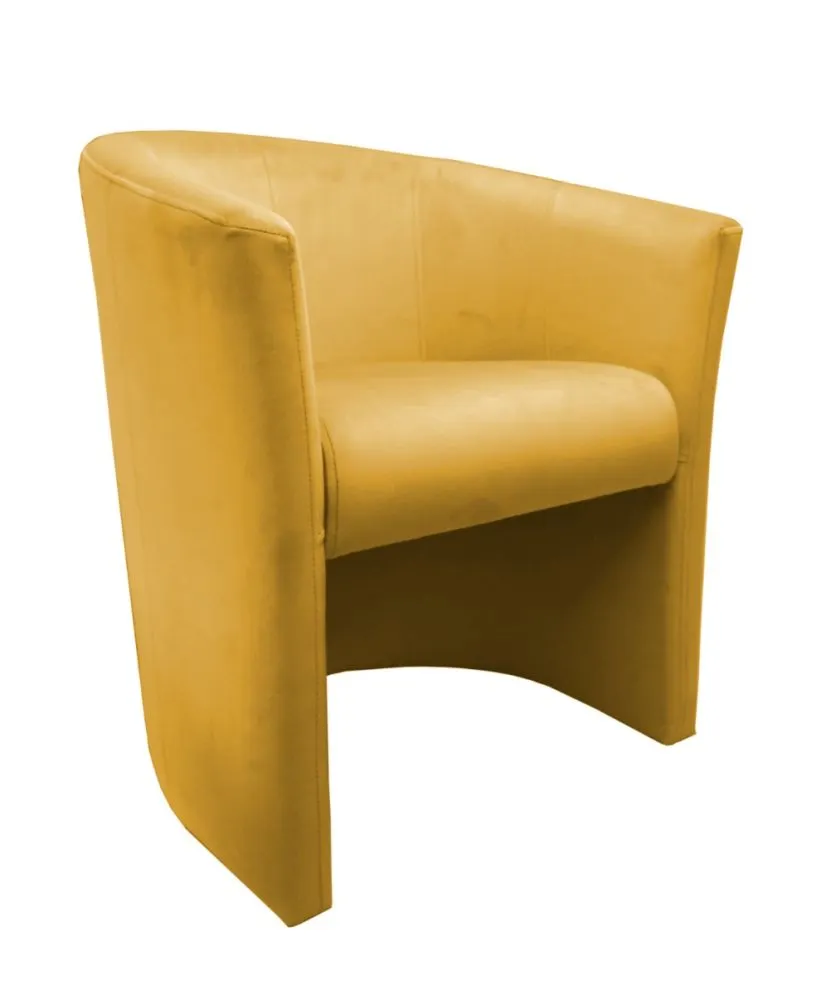 Fotel MAROS VELVET musztardowy/curry tapicerowany aksamitem | MIRAT. w stylu  kolekcja