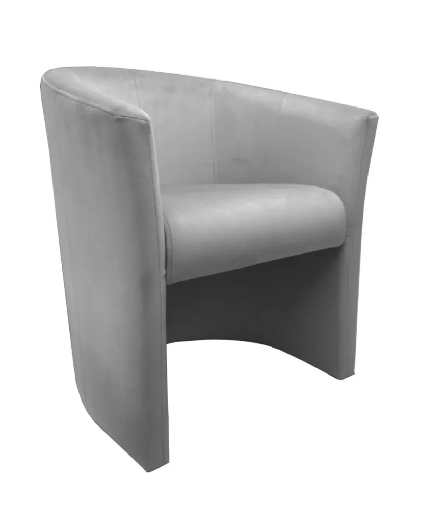 Fotel MAROS VELVET szary tapicerowany z wyprofilowanym oparciem | MIRAT. w stylu  kolekcja