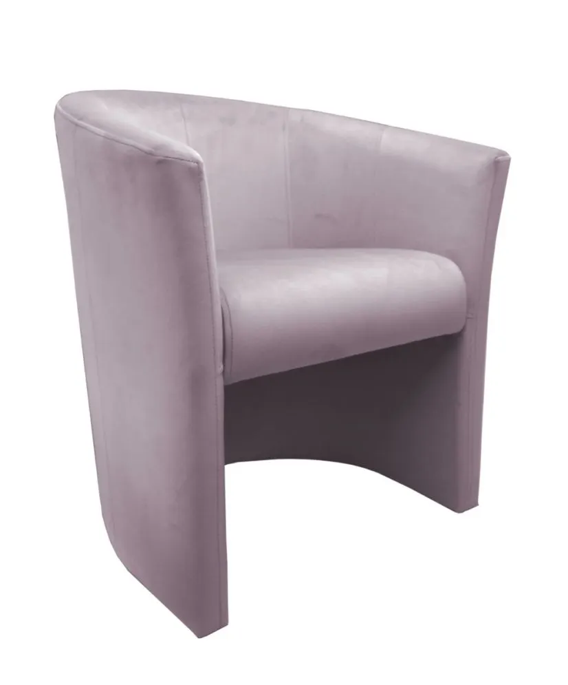 Fotel MAROS VELVET jasno różowy tapicerowany aksamitem | MIRAT. w stylu kolekcja