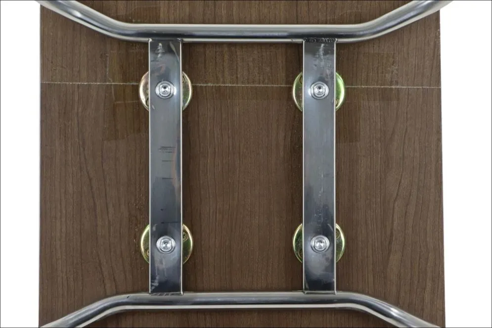 Krzesło ze sklejki laminowanej WERDI A orzech/stal nierdzewna do kawiarni I sklep meblowy MIRAT.