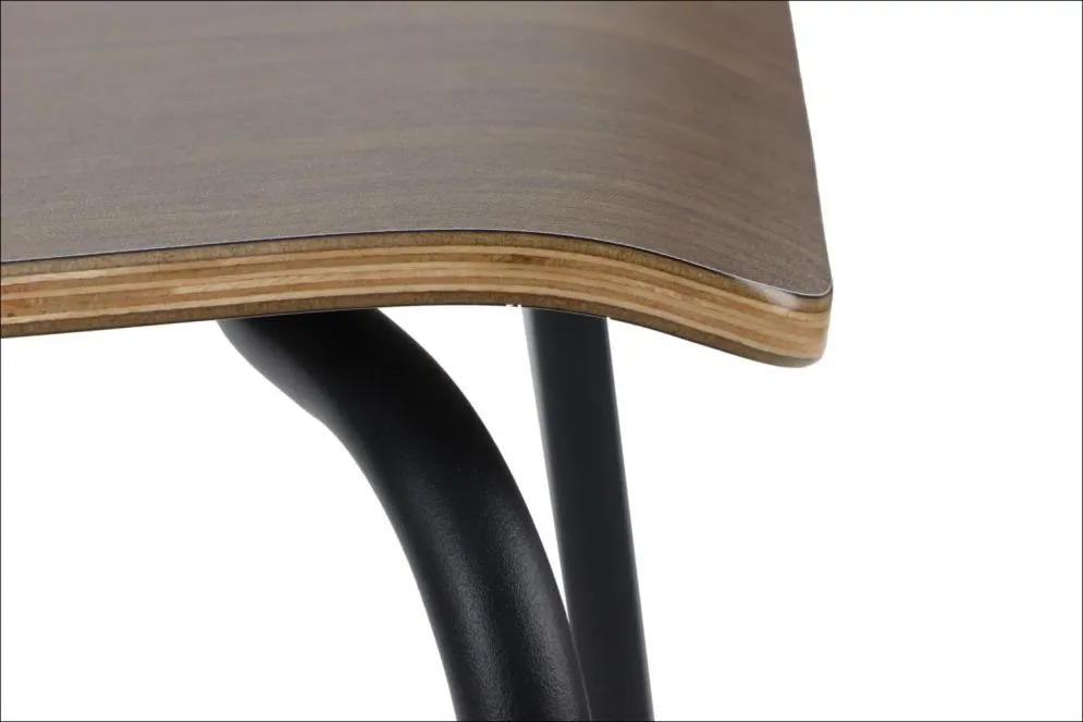 Krzesło ze sklejki laminowanej WERDI B ciemny orzech/czarne kawiarniane I sklep meblowy MIRAT.