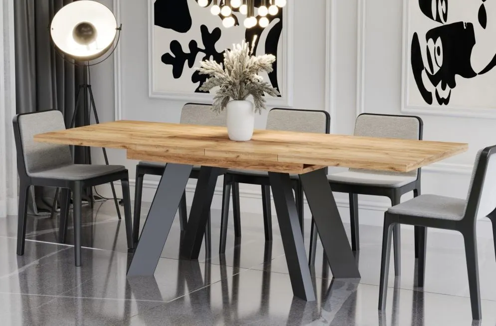 Stół rozkładany COMO 130(210)x80 dąb złoty craft w stylu loft I sklep meblowy MIRAT. styl LOFT